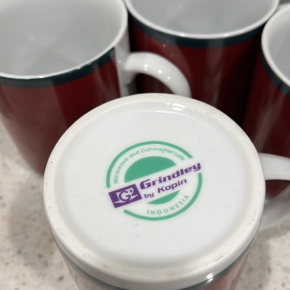 Vintage Bella Tavola 4pc Coffee Mug Set Grindley by Kopin Indonesia - Picture 3 of 7